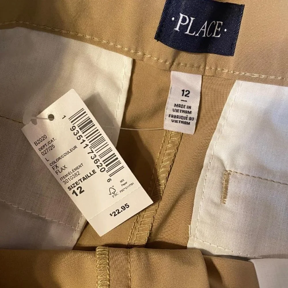 The Children's Place Boys' Uniform Quick Dry Chino Shorts, Size 12